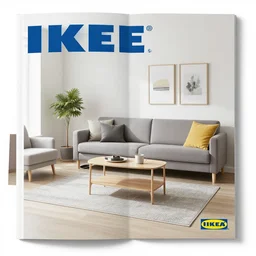 IKEA catalogue photo of a living room, by Philippe Druillet