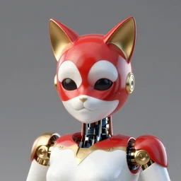complex 3 d render of a beautiful porcelain robot - cat woman face. red gold and white, fractal veins. dragon cyborg, 1 5 0 mm, beautiful natural soft light, rim light, gold fractal details, fine lace, mandelbot fractal, anatomical, glass, facial muscles, elegant, ultra detailed, metallic armor, octane render, depth of field