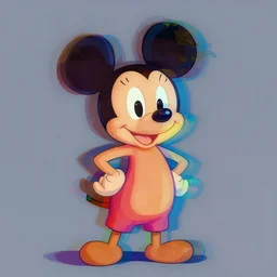 a multicolor distorted Disney character by Nína Tryggvadóttir and Carlos Catasse
