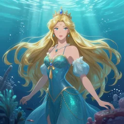 a gorgeous princess of the sea, artgrem, wlop