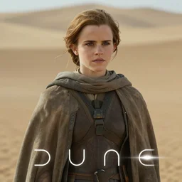 Movie still of Emma Watson in Dune