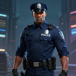 render of a futuristic police officer, 4 k, hd, official judge dredd fanart, behance hd artstation
