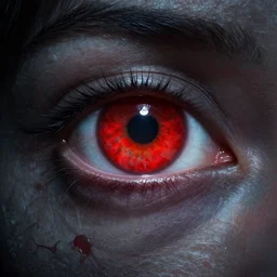 portrait of a mystical giant eye, red pupils, intricate, ( ( abstract ) ), cinematic, octane render, wlop, greg rutkowski, dan mumford, artgerm