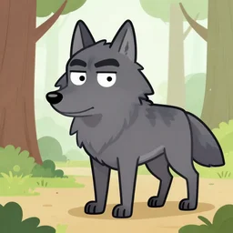 dumb cartoon wolf