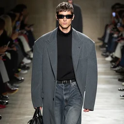 philippe daverio modeling at the balenciaga runway