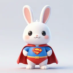 a bunny dressed as a superhero