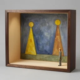 unknown beautiful painting diorama by Paul Klee
