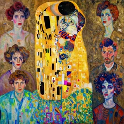 🧠, psychedelic, patterned skin, trending on artstation, photorealism!!, vibrant colors, digital art, in the style of harumi hironaka, gustav klimt, egon schiele, coby whitmore, david bates, monet, lisa frank, picasso.