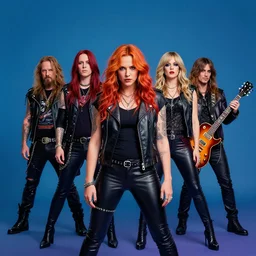 colorful heavy metal band album art