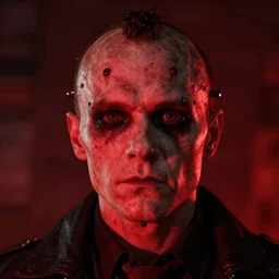 portrait of pinhead , red light, by Greg Rutkowski , 8k, photorealistic, cinematic lighting, HD, high details, dramatic, atmospheric , trending on artstation