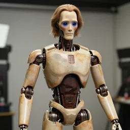 animatronic Willem Dafoe by Stan Winston studios, behind the scenes photo, detailed, 4k