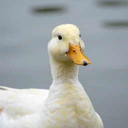 a duck with the face of a human