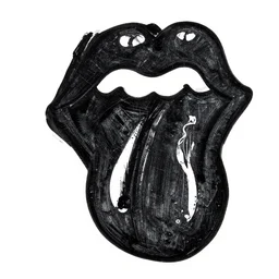 rolling stones, painted black, hyper detail, in style of moebius