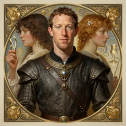 symmetry!! portrait of mark zuckerberg, fantasy, medieval wear, intricate, elegant, highly detailed, digital painting, artstation, concept art, smooth, sharp focus, illustration, art by artgerm and greg rutkowski and alphonse mucha