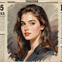 female portrait, political cartoon from u. s. newspaper
