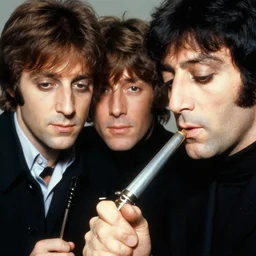 stunning film photograph of ( ( ( ( john lenon holding a plumbus ) ) ) ), closeup, aperture 1. 2