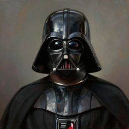 portrait of darth vader in the painting style of american gothic, inspired by grant wood, realistic, realism, classic portrait