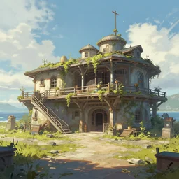 artwork of the brightsea depot, by erol otus, trending on artstation, cinematic view, exquisite, breathtaking