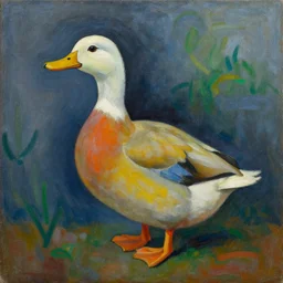 a duck on the prowl oil painting rufino tamayo