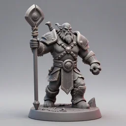 barbarian, stylized stl fantasy miniature, 3 d render, activision blizzard style, michael vicente