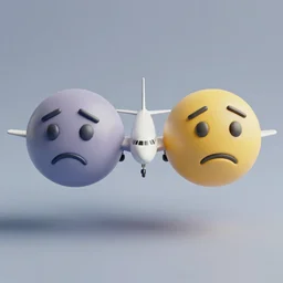 The plane between existing and not, feelings of curious and confusion, reality and not, digital art 3d render