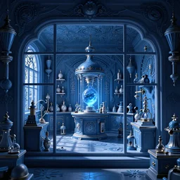 magical laboratory, windows, cast shadows. blue intricate environment, art by victo ngai, rossdraws, greg rutkowski, thomas kinkade, ilya kuvshinov, peter mohrbacher, craig mullins. unreal engine 5, blender, octane, ray tracing, dramatic studio lighting, sharp focus, masterpiece, post processing