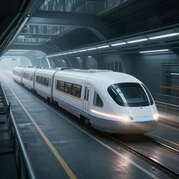 Maglev cars on the roads of the future, year 2055, in the style of Minority Report,