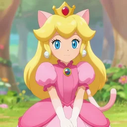 princess peach as a catgirl