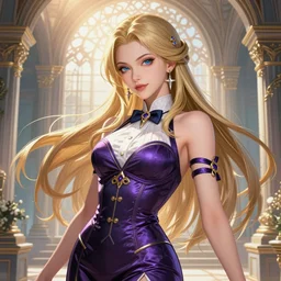 the portrait of the lawful evil sorceress lawyer as an absurdly beautiful, graceful, elegant, sophisticated sensual idol, an ultrafine hyperdetailed illustration by kim jung gi, irakli nadar, intricate linework, bright colors, octopath traveler, final fantasy, unreal engine 5 highly rendered, global illumination, radiant light, detailed and intricate environment