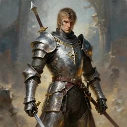 A painting of Knight Artorias of the Abyss from Dark Souls