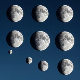 a 7 2 different sizes and separate moons in the skies of an alien planet
