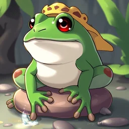 animal, frog, character, anime