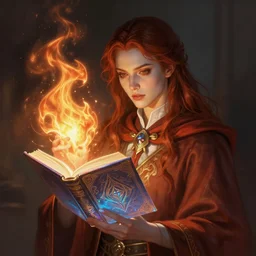 character concept portrait of an attractive young focused Spanish wizard with pale skin enchanting a flaming love spell, a floating iridescent spell book in the center, intricate, elegant, digital painting, concept art, smooth, sharp focus, illustration, from Metal Gear, by Ruan Jia and Mandy Jurgens and William-Adolphe Bouguereau, Artgerm