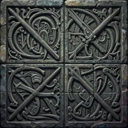 intricately carved stone wall 2 d tiling texture game art, moody colors, eldritch horror, matte illustration, handpainted by philippe druillet, jean giraud moebius, hyper stylized, blizzard entertainment