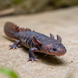 an axolotl - cat - hybrid. animal photography, wildlife photo