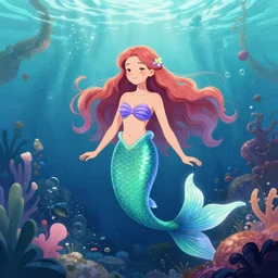 of a magical mermaid