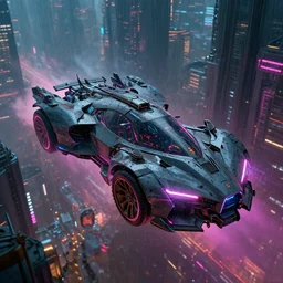 cyberpunk vehicle above a city, scifi, futuristic, neon light, highly detailed, concept art, sharp focus, trending on artstation, intricate, atmosphere, raining, art by roman makarenko, dzung phung dinh