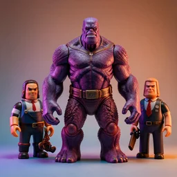 cronenberg flesh monster thanos by wayne barlow and zdzisław beksinski and donato giancola, action figure, sofubi, studio lighting, colored gels, colored background, xf iq 4, 1 5 0 mp, 5 0 mm, f 1. 4, iso 2 0 0, 1 / 1 6