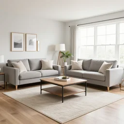 a typical American living room from 2020