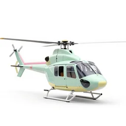 pastel helicopter, 8k product photo, isolated on a pure white background, centered, entire object in frame, sharp focus, soft studio lighting