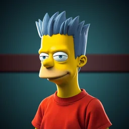 portrait photo still of real life bart simpson, 8 k, 8 5 mm f 1. 8