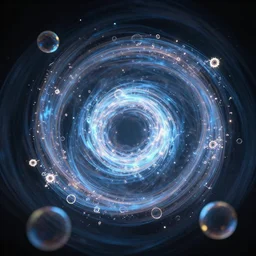 glowing particles vortex bubbles magic scene artstatoin trending