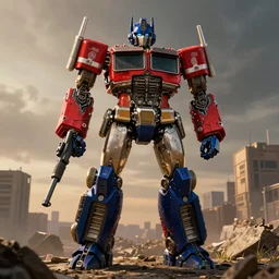 Arcee with a rifle, Transformers, retro