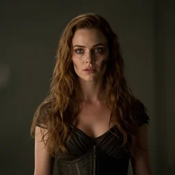 movie still of a beautiful woman with a alien facehugger on her face, cinematic full shot.