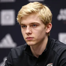 white hikaru nakamura with blonde hair, realistic