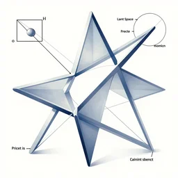 science poster, geometrical spatial space deformation in latent space, math art, by artgerm and vermeer and dan mumford and gustave dore