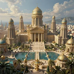 a beautiful epic photo of the city of atlantis in its hay day, dslr, intricate detail, photo realistic, stunning
