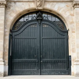 the massive castle gate doors, by gaston bussiere, j. c. leyendecker, craig mullins, donato giancola, greg rutkowski, symmetry!!, highly detailed, sharp focus