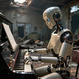robots play piano in ruins, detroit : become human