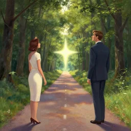 magic to the straight pathby greg rutkowski and thomas kinkade, Trending on artstation